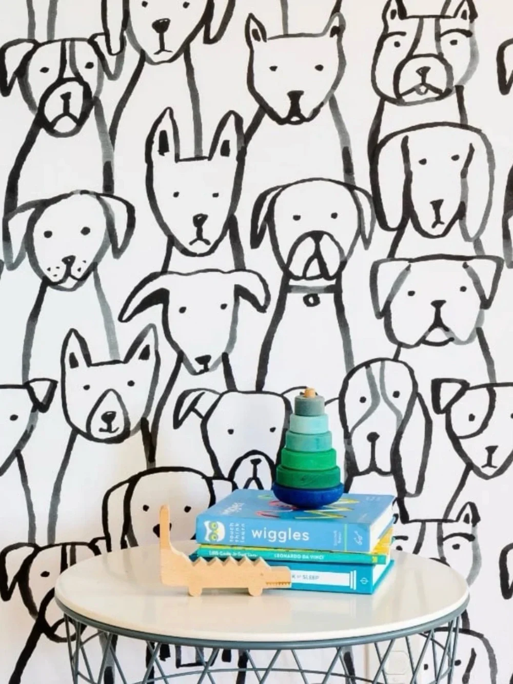 Chasing Paper Puppy Pile Peel & Stick Wallpaper – 6 Panels NWT